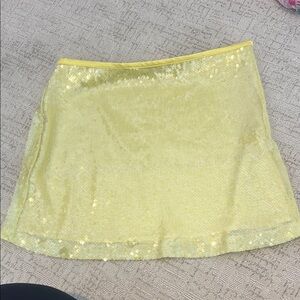 Zara Yellow Sequin Skirt